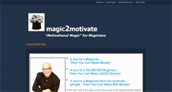 Desktop Screenshot of magic2motivate.com