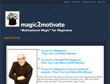 Tablet Screenshot of magic2motivate.com
